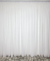 COLECTIA MILANO: perdea alba cu sidef si draperie catifea verde menta cu insertii aurii