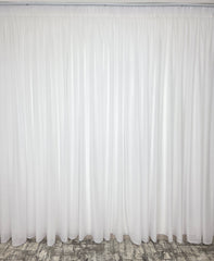 Perdea Milano alba cu sidef din matase cu crep