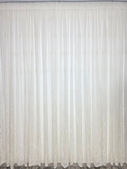 Perdea ivoire din material plin ca textura, bamboo cu broderie crem model Soare