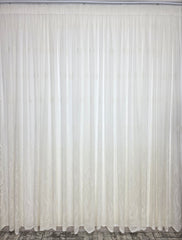 Perdea ivoire din material plin ca textura, bamboo cu broderie crem model Soare