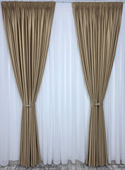 Draperie Amsterdam din catifea crem auriu tip velura
