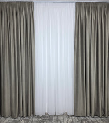 Draperie Amsterdam din catifea grej tip velura