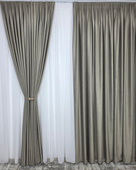 Draperie Amsterdam din catifea grej tip velura