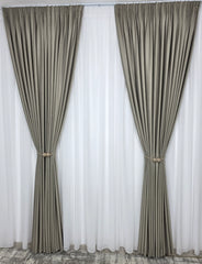 Draperie Amsterdam din catifea grej tip velura