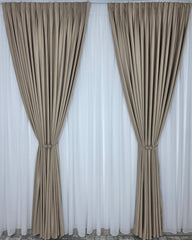 Draperie Amsterdam din catifea crem tip velura