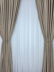 Draperie Amsterdam din catifea crem tip velura