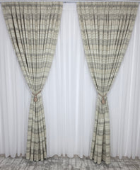 Draperie George semioapca in nuante de crem maro