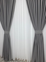 Draperie simpla gri cenusiu blackout 98%