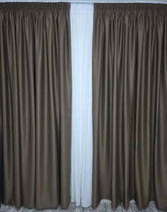 Draperie maro capucino inchis blackout Ideala pentru Livinguri cu Canapele Crem, Mobilier Maro si Decoruri Bej sau Albe, Varianta 100