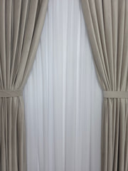 Draperie Simpla Catifea Grej Roze Blackout – Ideala pentru Livinguri Elegante cu Canapele Crem, Mobilier Bej sau Lemn Natur si Accente Roz Pudrat