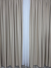 Draperie simpla crem varianta 203 blackout- perfecta pentru living si dormitoare in tonuri de crem,alb,gri