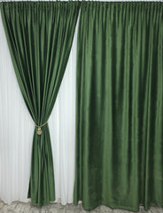 Stoc limitat*Set Edi– Perdea Voal Premium si  Draperie Catifea Verde