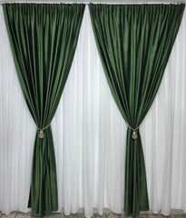 Stoc limitat*Set Edi– Perdea Voal Premium si  Draperie Catifea Verde