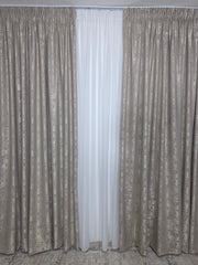 Draperie Venti Bej-Crem Texturata cu Aspect de Vopsea Decorativa – Ideala pentru Living si Dormitor in Nuanțe Crem, Bej si Grej
