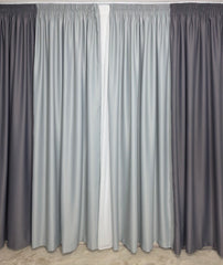 Draperie Leo gri deschis cu gri inchis blackout 98%