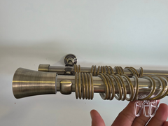 Galerie Atena metal dubla aurie 25+19mm, accesorii incluse, prindere in perete, pentru perdea si draperie