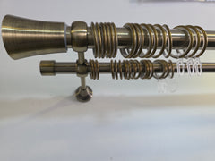 Galerie Atena metal dubla aurie 25+19mm, accesorii incluse, prindere in perete, pentru perdea si draperie