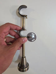 Galerie Atena metal dubla aurie 25+19mm, accesorii incluse, prindere in perete, pentru perdea si draperie