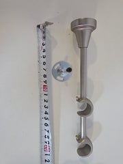 Galerie Milano metal dubla gri-crom 19+19mm, accesorii incluse, prindere in perete, pentru perdea si draperie