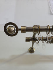 Galerie Italia metal dubla culoare auriu 19+19mm, accesorii incluse, prindere in perete, pentru perdea si draperie