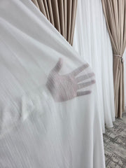 Set Costi: perdea Venetia cu sidef si draperie catifea crem capucino roz