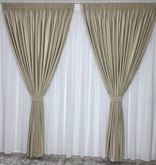 Draperie Venus Din Catifea Sampanie Tip Velura - Ideala Pentru Livinguri Si Dormitoare Luminoase - Confectionata Pe Comanda Casablanca Magazin