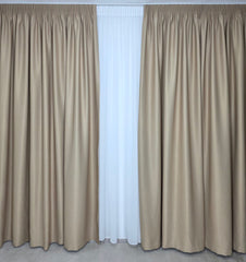 Draperie Crem Mustar 80% Blackout - Ideala Pentru Livinguri Si Dormitoare Luminoase