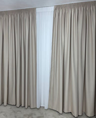DRAPERIE ANUBIS CREM VANILAT BLACKOUT - IDEALA PENTRU DORMITOARE SI LIVINGURI MODERNE
