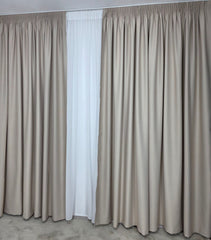 DRAPERIE ANUBIS CREM VANILAT BLACKOUT - IDEALA PENTRU DORMITOARE SI LIVINGURI MODERNE