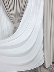 SET ALEXIA: PERDEA TIP MATASE CU ASPECT DE IN SI DRAPERIE IVOIRE BLACKOUT -  IDEAL PENTRU LIVINGURI SI DORMITOARE MODERNE