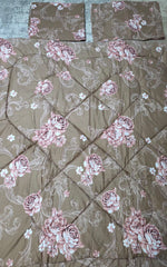 Pilota maro model floral 180x220cm cu cearșaf si 2 fete de perna dreptunghiulare Cod:D22