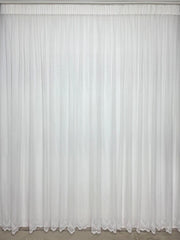 Ideala pentru living si dormitor cu pat sau canapea crem ori gri, pereti albi si mobilier alb sau gri - Perdea Daiana din Bamboo cu Broderie Alba Tip Ploita - confectionata pe comanda