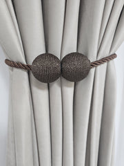 Set magneti cu fir lung bilute, maro material textil