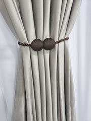 Set magneti cu fir lung bilute, maro material textil