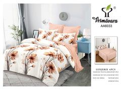 Lenjerie finet, culoare Alb, model Floral , cearceaf normal 235x250, Cod: AA6033
