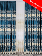 Draperie Milan din catifea cu broderie 3D