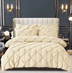 Lenjerie pat dublu,bumbac finet,cu pliuri brodate, crem deschis, cod: J12 - CASABLANCA Lenjerie pat dublu,bumbac finet,cu pliuri brodate, crem deschis, cod: J12 CasaBlanca Bedding 150.00 CASABLANCA  CASABLANCA