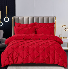 Lenjerie pat dublu,bumbac finet,cu pliuri brodate, rosie, cod: J8 - CASABLANCA Lenjerie pat dublu,bumbac finet,cu pliuri brodate, rosie, cod: J8 CasaBlanca Bedding 150.00 CASABLANCA  CASABLANCA