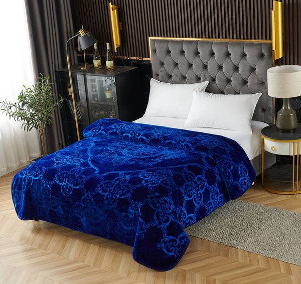 Patura calduroasa pentru iarna, perfecta pentru pat mare, albastra, 4kg, dimensiune 200x240cm Cod: P43