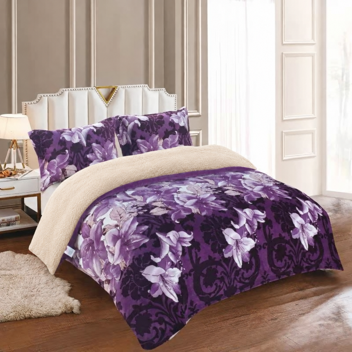 Pilota cocolino groasa pentru iarna, model floral, cod B43
