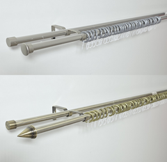 Galerie America metal pentru perdea si draperie, grosime de 19mm, accesorii incluse