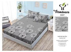 Husa cu elastic din finet pentru saltea 160x200cm + 2 fete perna - gri papadie - D007