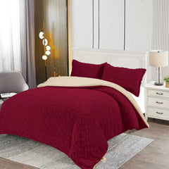 Pilota Cocolino cu Blanita Model Tip Tricot, 200x230cm + 2 Fete de Perna 50x70cm, Diverse Culori
