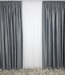 Draperie Pandantiv Catifea Gri Inchis Cu Insertii