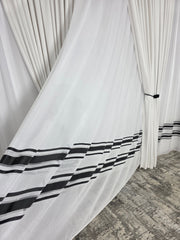 Draperie din catifea alba blackout 70%