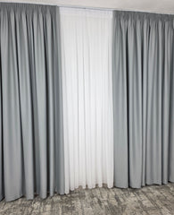 Draperie simpla gri deschis blackout 80%