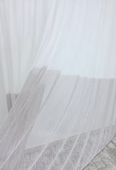 Perdea Bicolor grej cu alb din material tip borangic