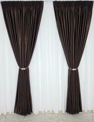 Draperie la reducere soft wenge, varianta mai usoara a catifelei, ieftina la preț avantajos