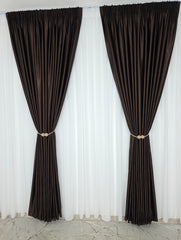 Draperie la reducere soft wenge, varianta mai usoara a catifelei, ieftina la preț avantajos