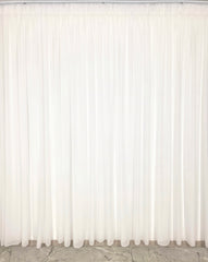 Perdea nesifonabila simpla din jorjet ivoire(culoarea untului), material plin ca textura